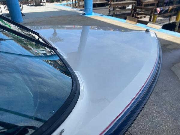 1998 Malibu Response boat bow with sleek design and glossy finish.