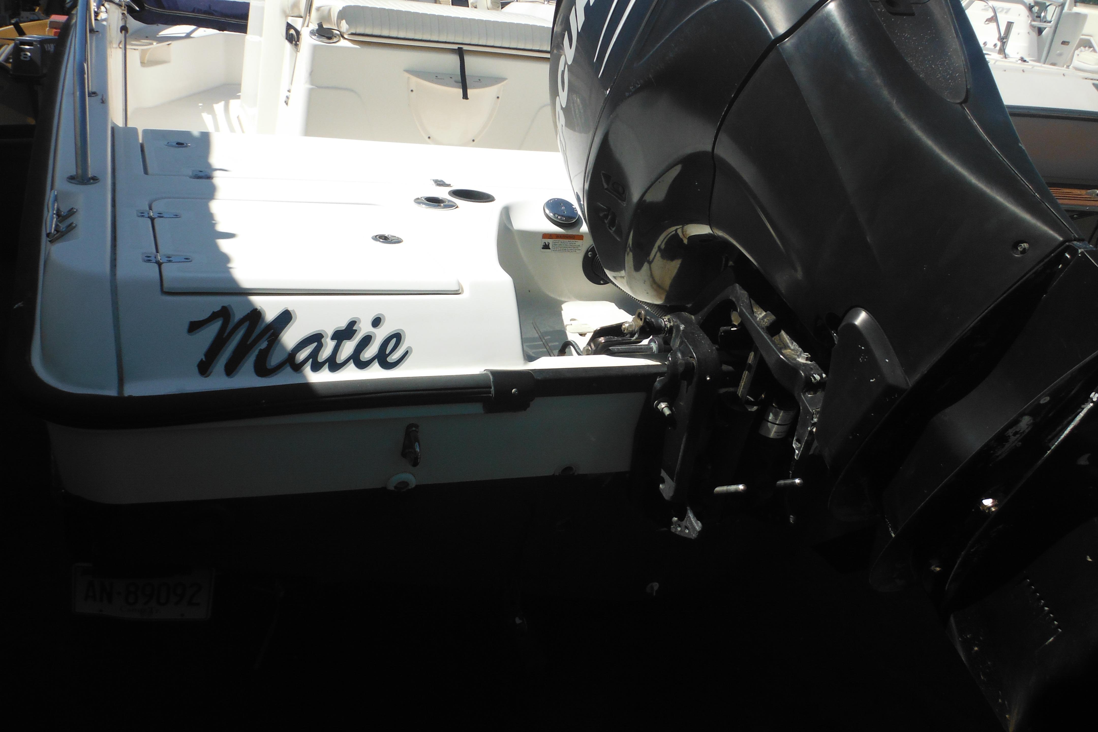 2009 Boston Whaler 200 Dauntless boat with outboard motor, named "Matie."