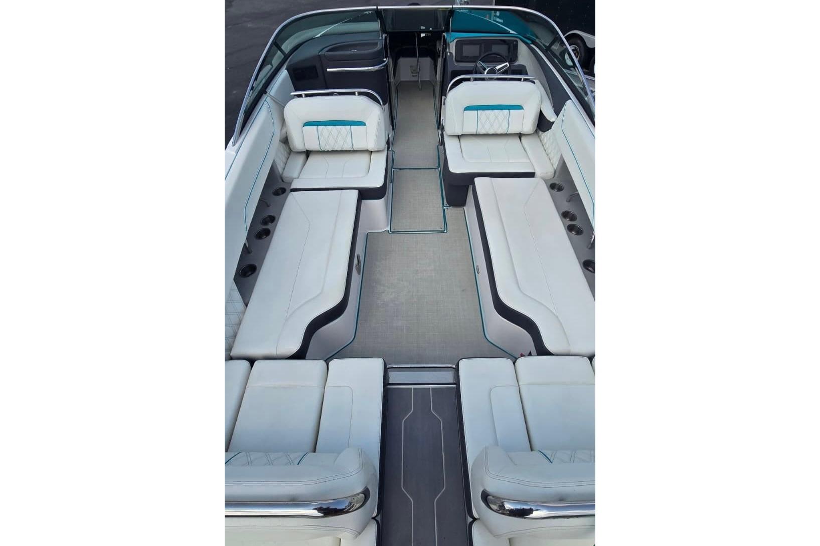 2020 Regal LS6 boat interior with spacious seating and modern design.