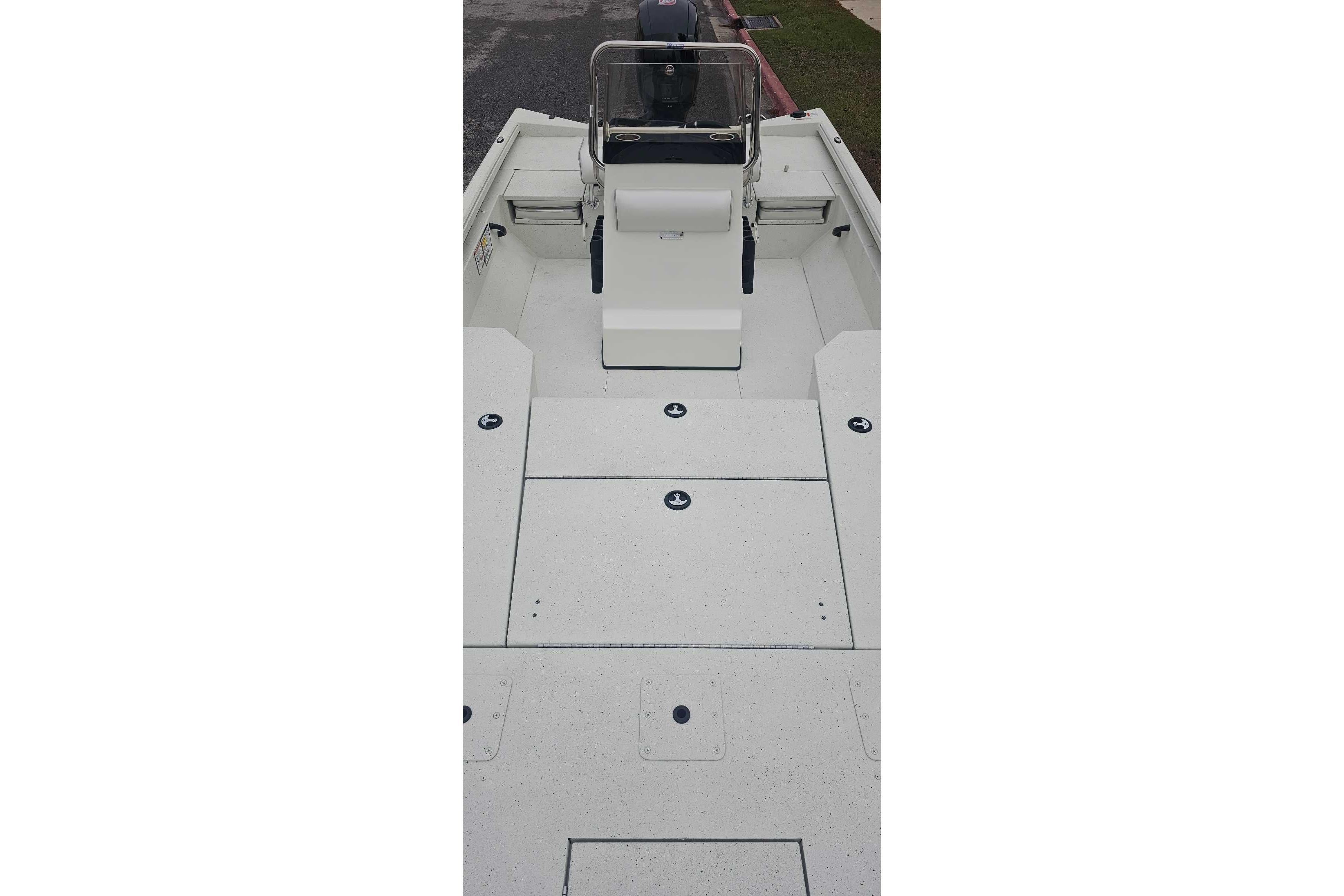 2026 Ranger RB200 boat interior with spacious deck and central console.