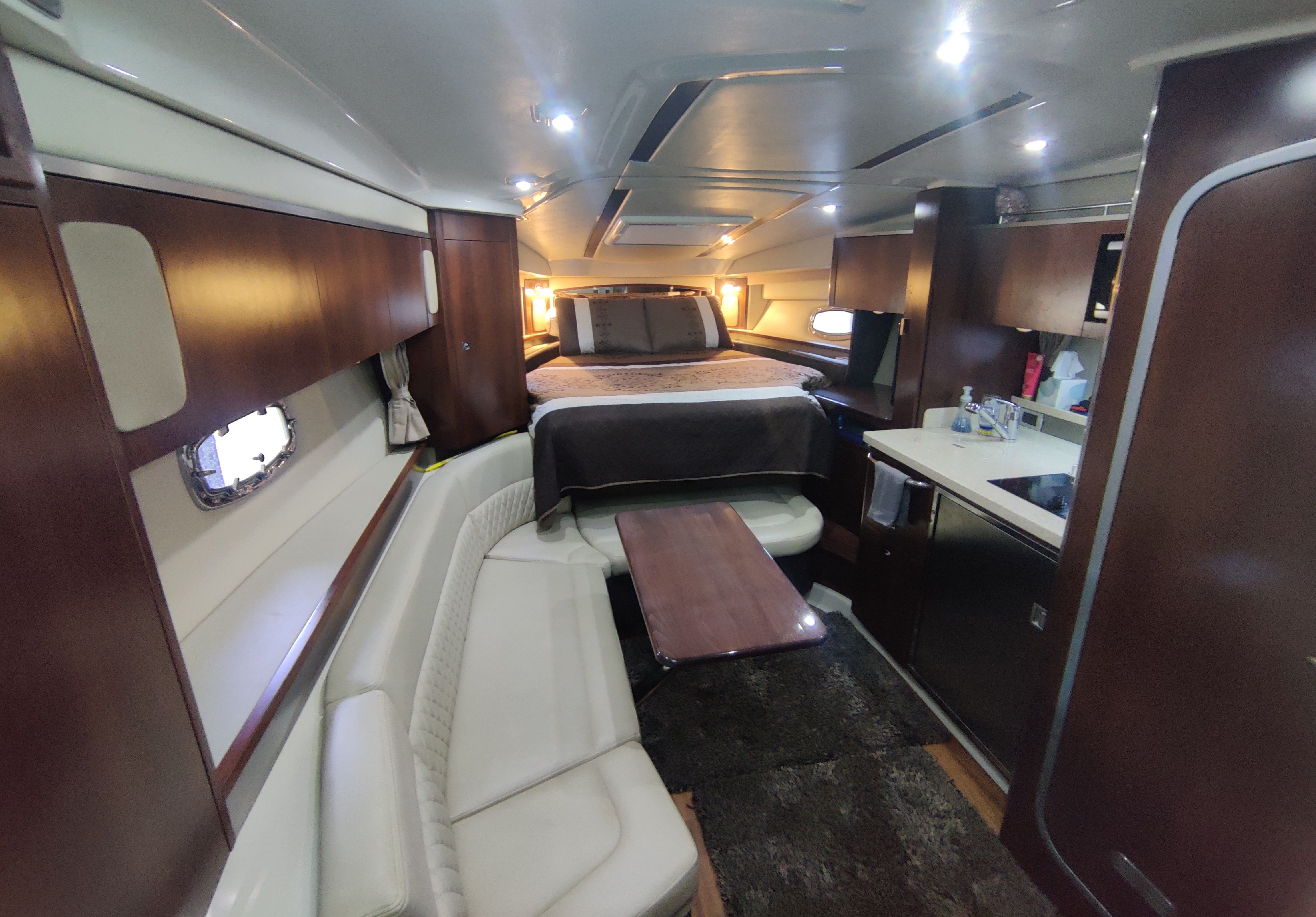 Interior of 2014 Chaparral 330 Signature yacht with luxurious design.