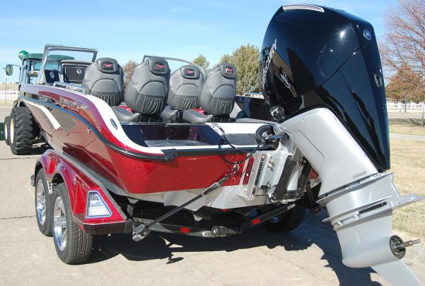 2024 Ranger 620FS Pro boat with powerful outboard motor on trailer.