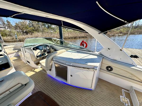 2018 Regal 3300 with stylish cockpit and elegant features.