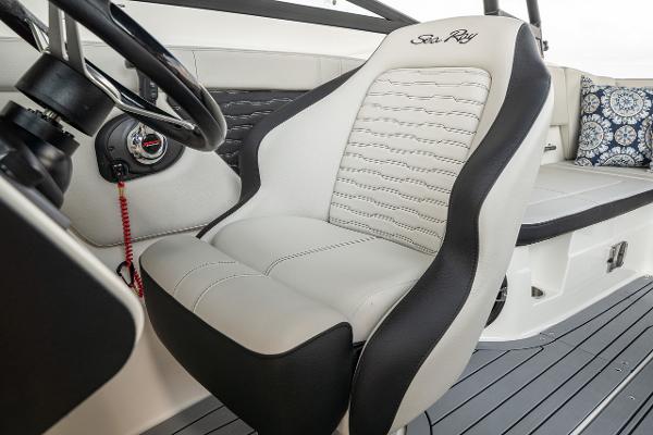Manufacturer Provided Image: 2023 Sea Ray SPX 230 OB captain's seat and helm.