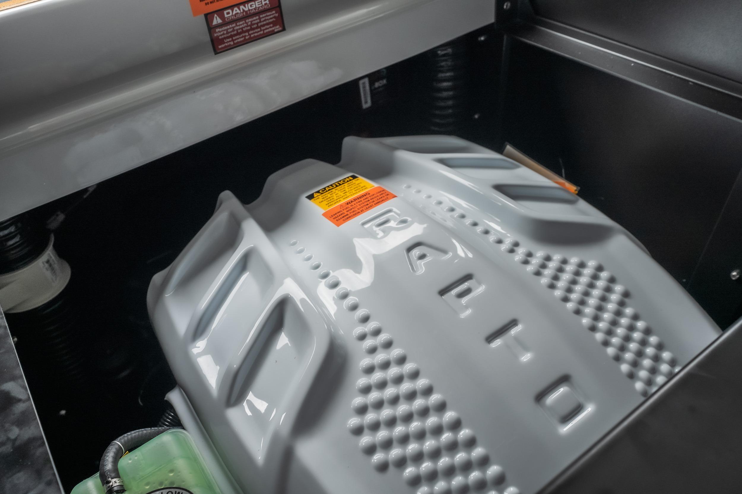 2026 Tigé Z3 engine compartment with Raptor engine cover.