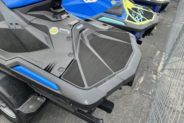 Close-up of a Yamaha WaveRunner Jetblaster in black, parked on a trailer.