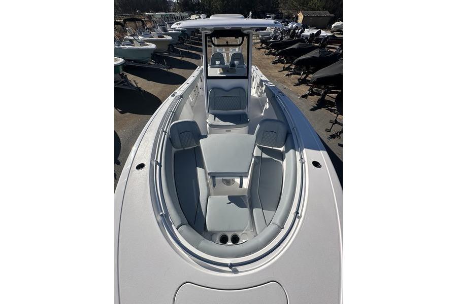 2026 Sportsman Open 282 Center Console boat with spacious seating and modern design.