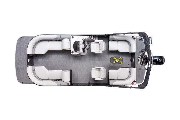 Manufacturer Provided Image: Top view of 2025 Lowe SS 230 WV pontoon boat with spacious seating layout.