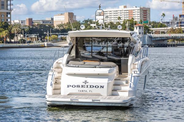 2013 Princess V57 yacht named Poseidon in Tampa harbor.