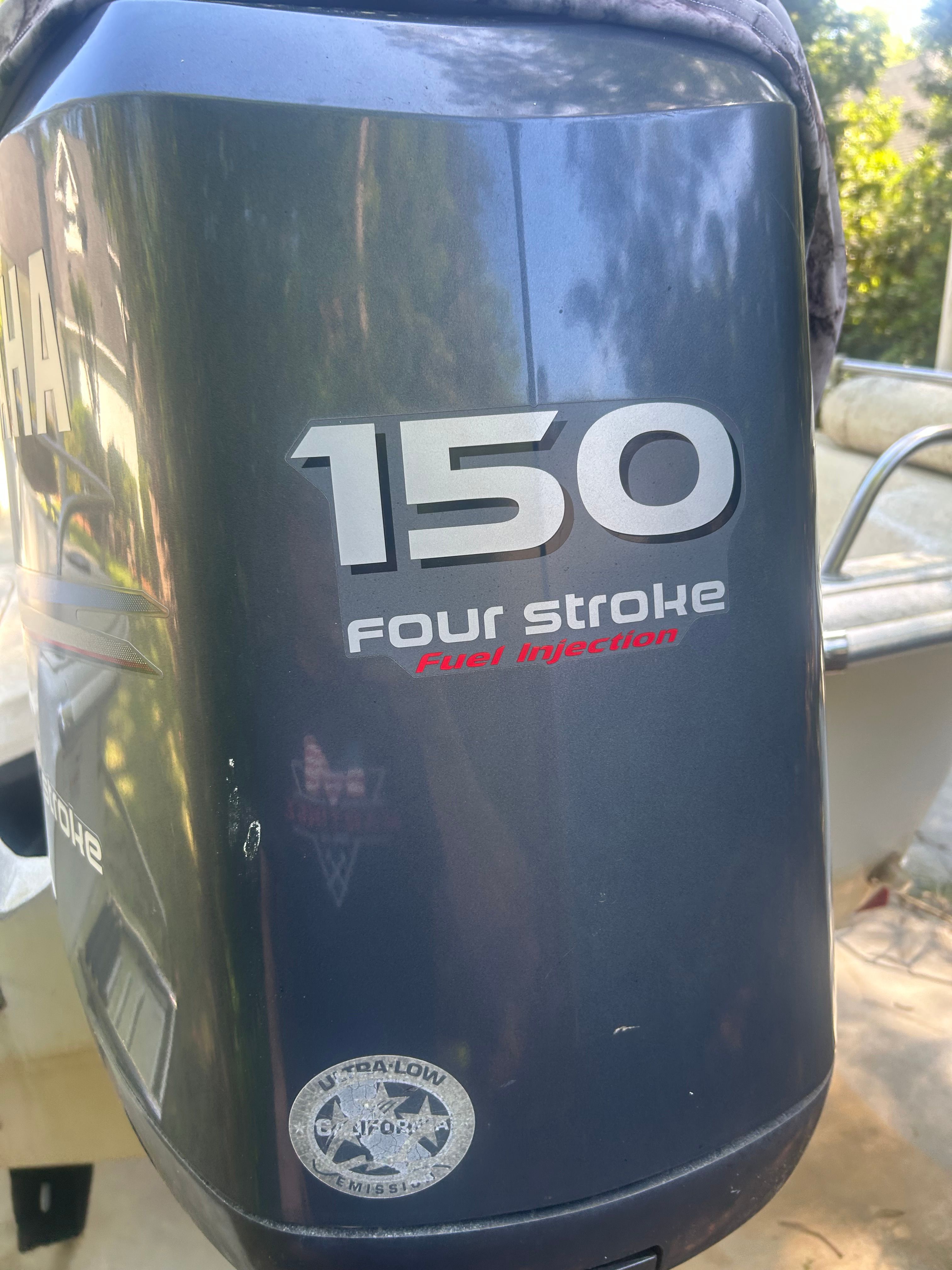 Yamaha 150 horsepower outboard motor, four-stroke, fuel injection.