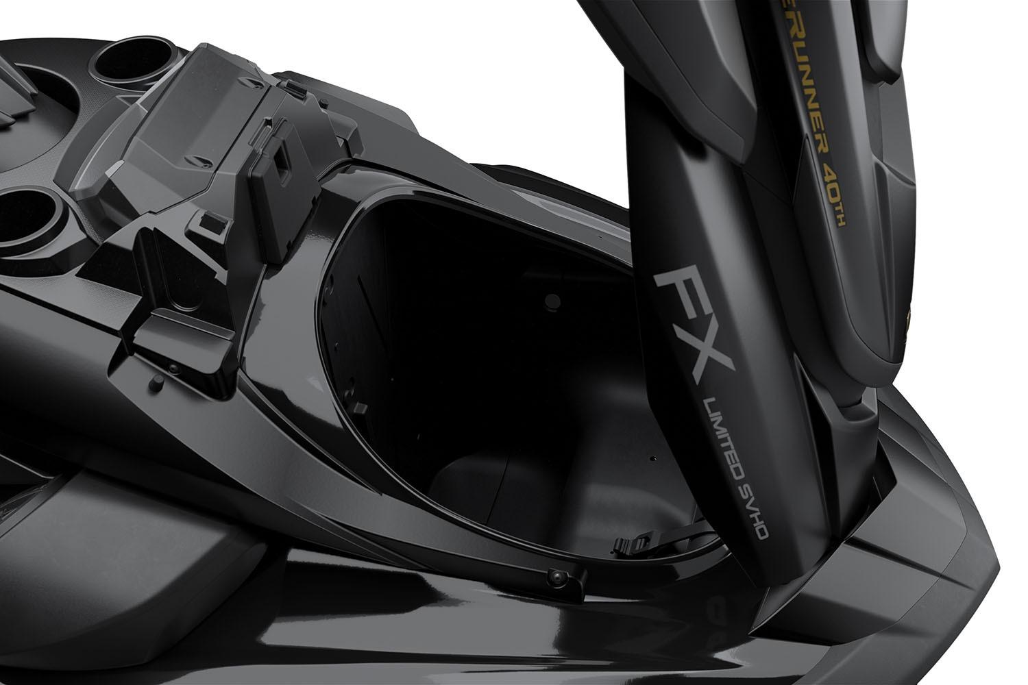 Manufacturer Provided Image: 2026 Yamaha WaveRunner FX Limited SVHO, sleek black design, open storage compartment.