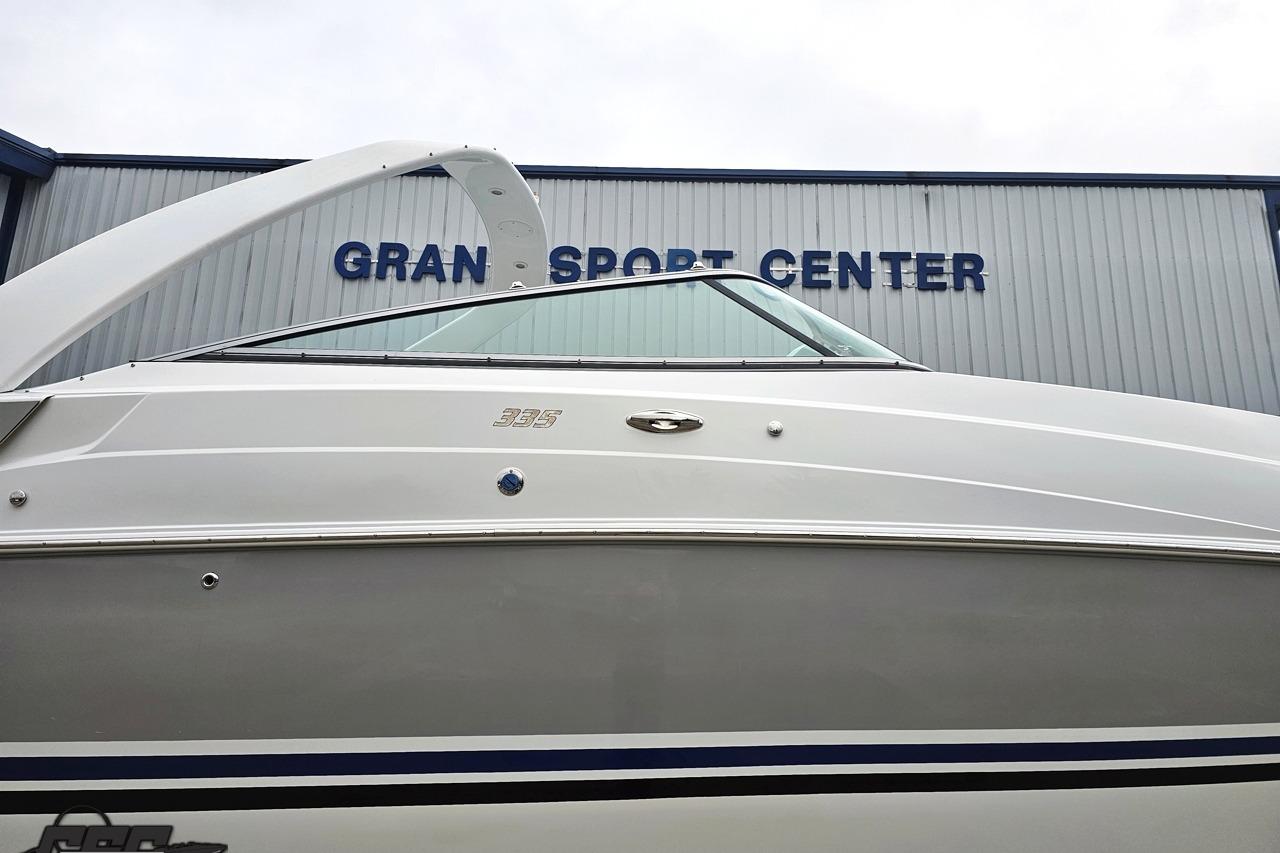 2008 Baja 335 Performance boat at Gran Sport Center, side view.