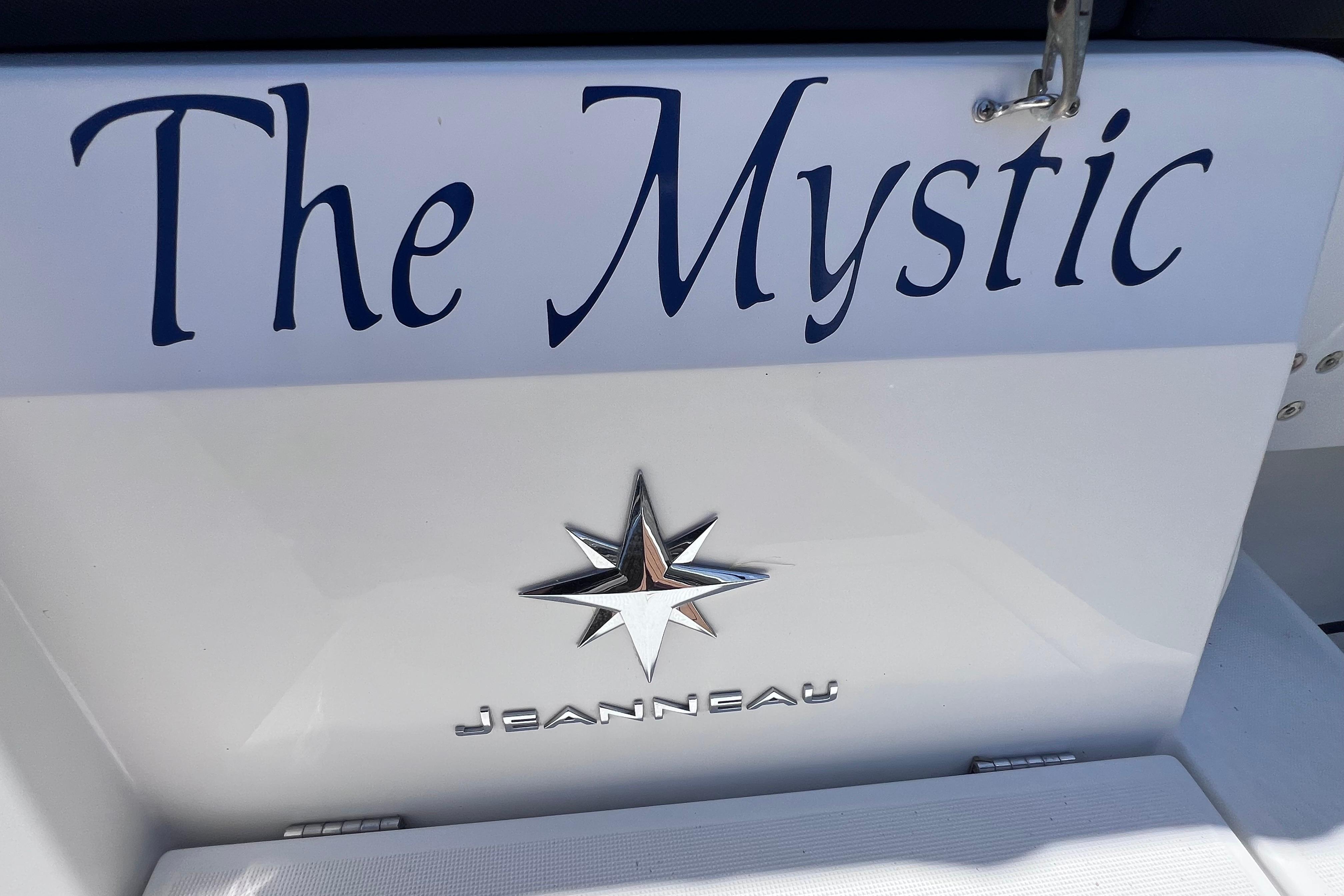 2021 Jeanneau NC Weekender 795 Series 2 boat named "The Mystic" with logo.