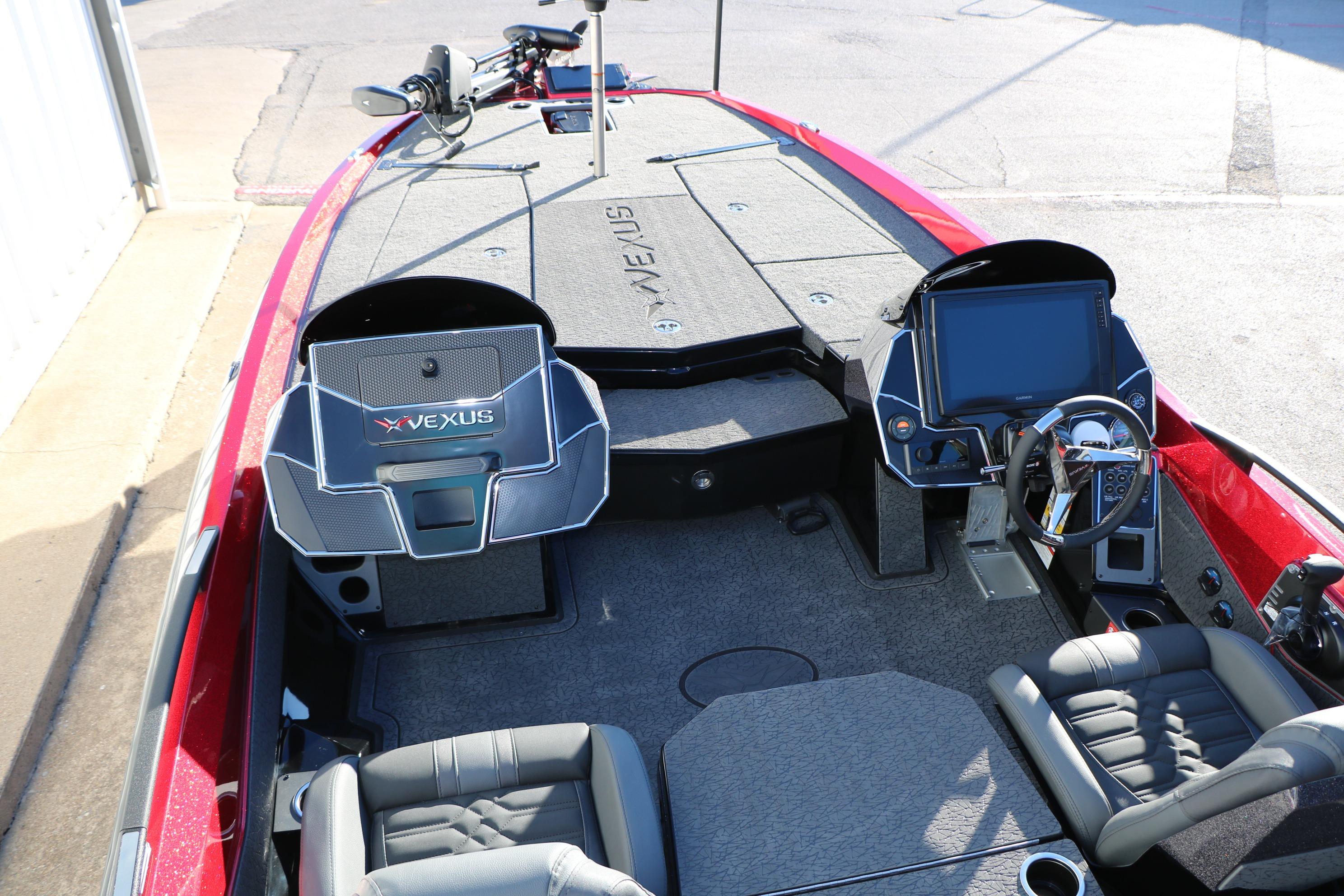 2026 Vexus VXs21 boat interior with advanced dashboard and seating.