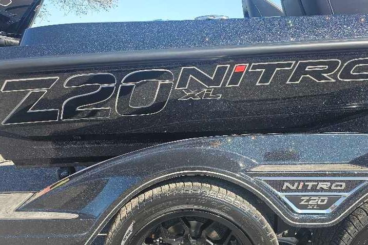 2026 Nitro Z20 XL Pro boat with sleek black design and bold branding.