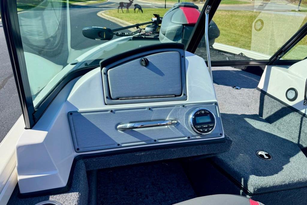 2026 Ranger VS1682SC Angler boat dashboard with modern controls and sleek design.