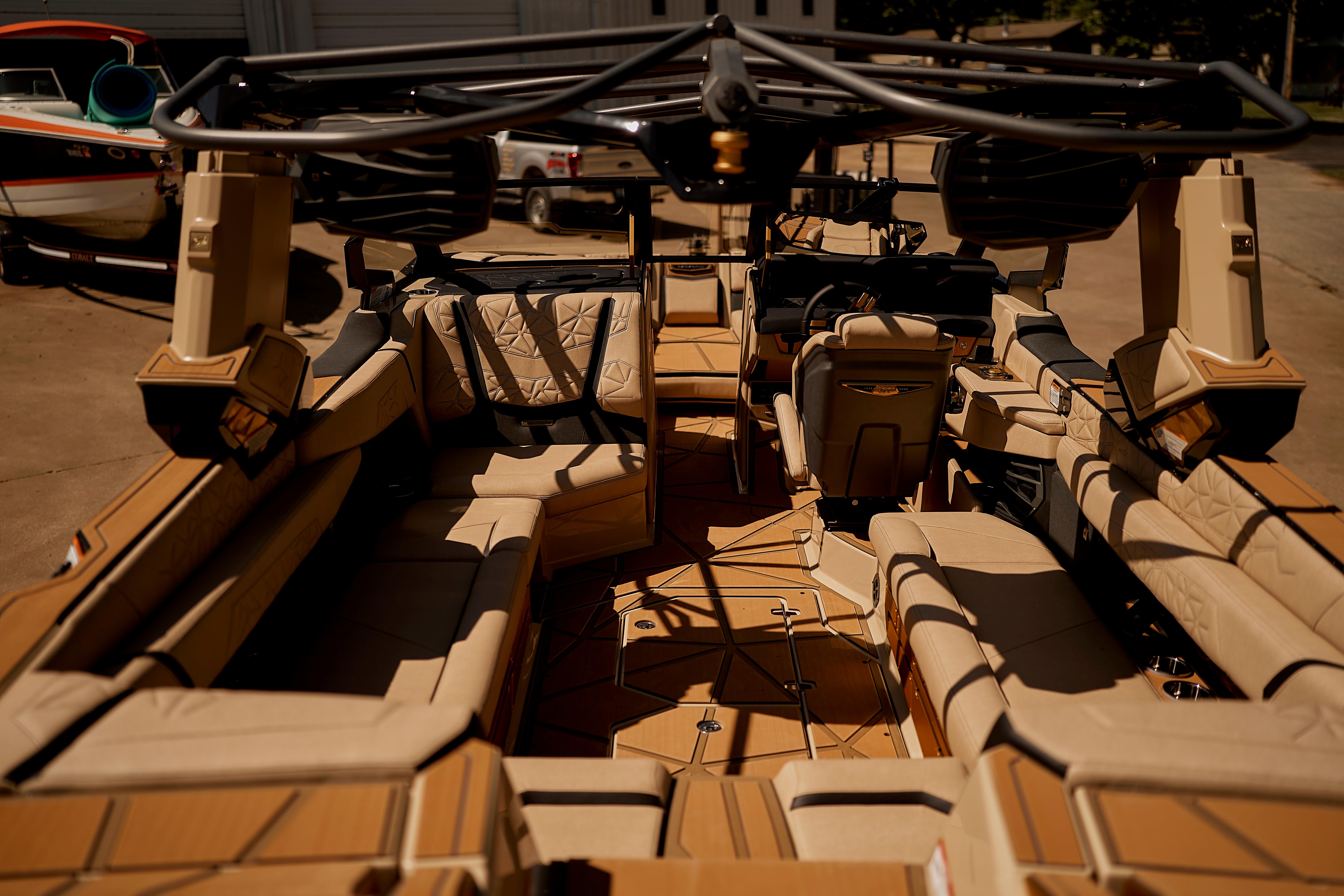 2025 Nautique Super Air Nautique G25 Paragon interior with luxurious seating and advanced features.