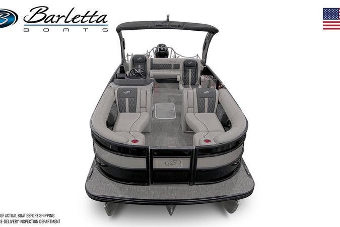 2026 Barletta Lusso 23UCA pontoon boat, luxurious seating, sleek design, and modern features.