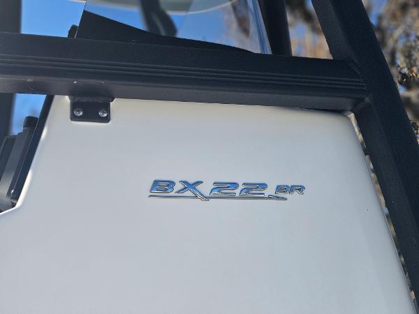 2026 Sea Hunt BX 22 BR boat emblem on white surface.