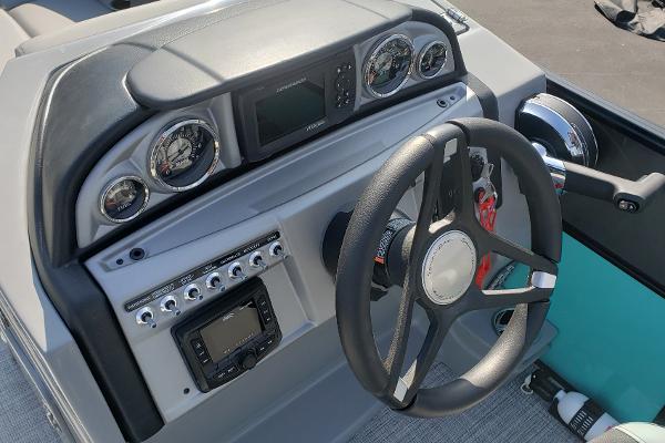 Dashboard of a 2023 South Bay S224RS25 boat.