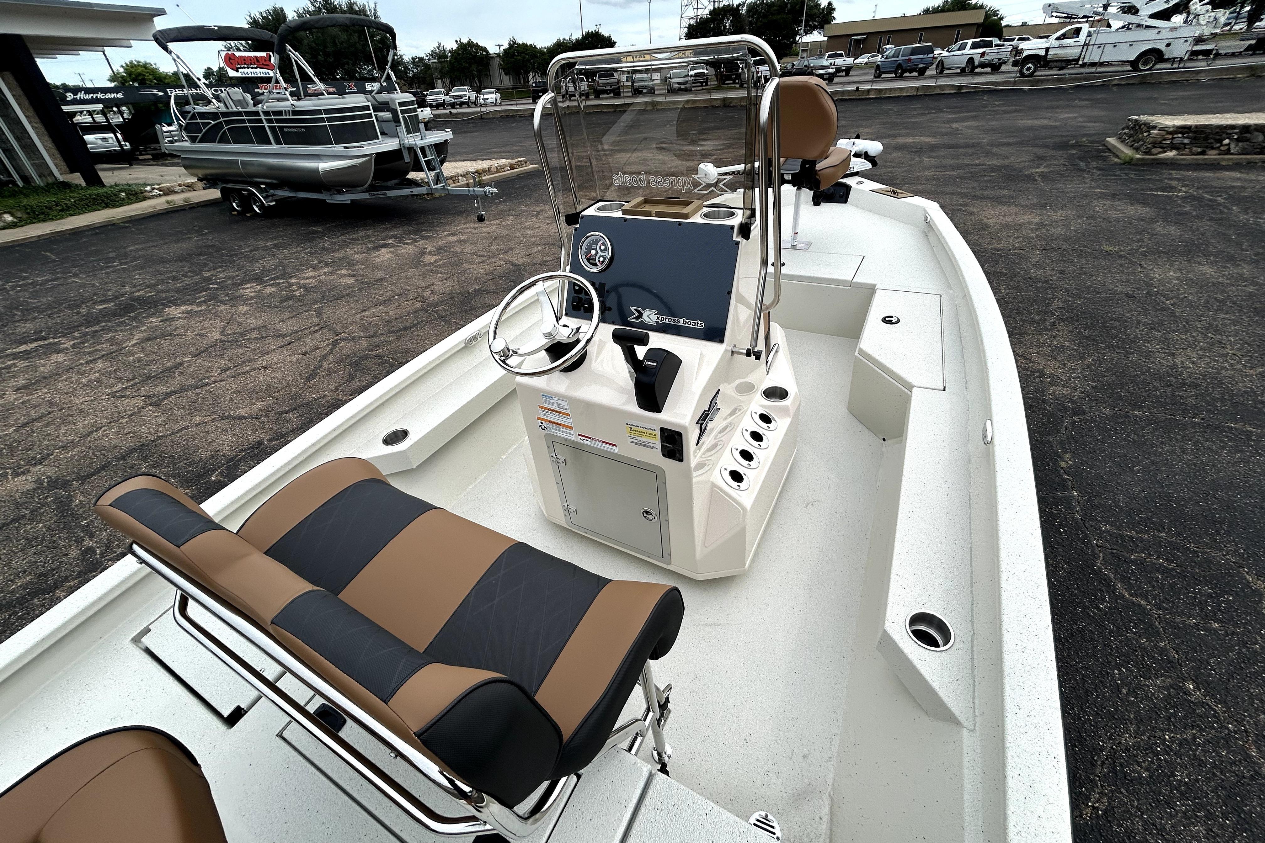 2026 Xpress H20B Bay boat with sleek design and modern console features.