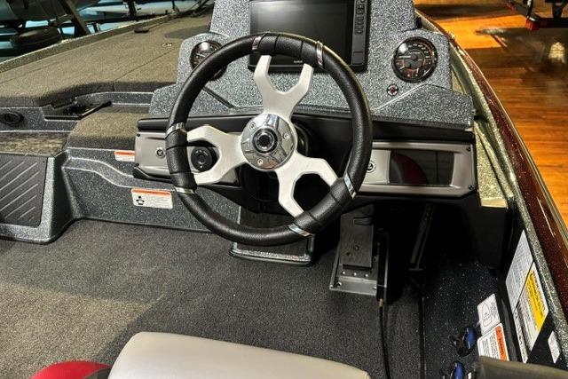 Steering console of 2026 Nitro Z20 XL Pro boat with modern controls and dashboard.