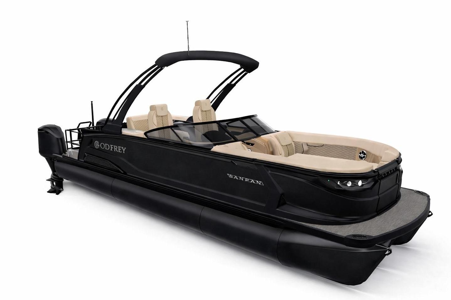 2027 Godfrey Sanpan 27' Twin Flip Lounge Windshield Tritoon - 2700 SFLW TWIN JPO