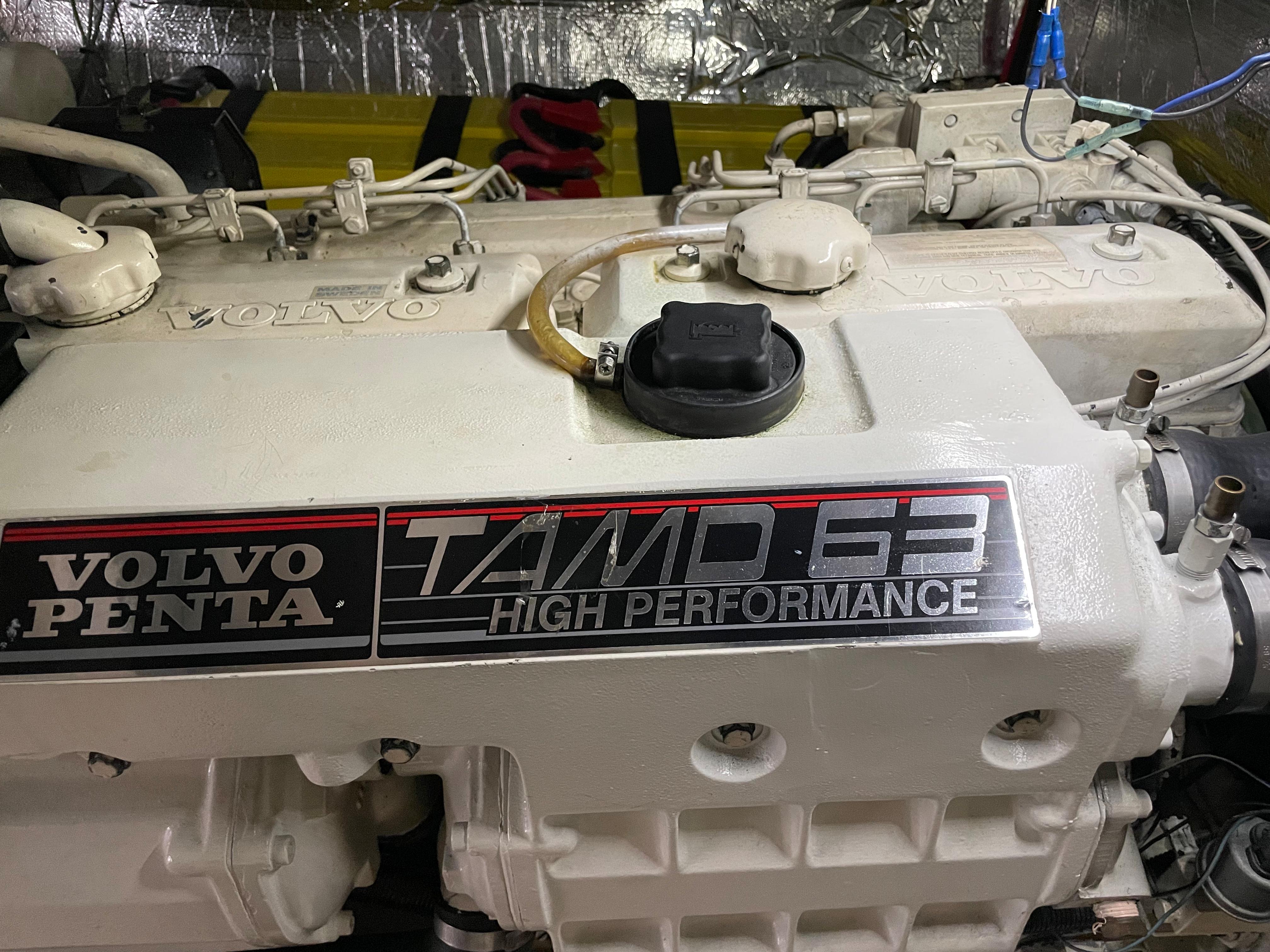 Volvo Penta TAMD 63 engine in a 2001 Navigator Californian 3900 yacht.