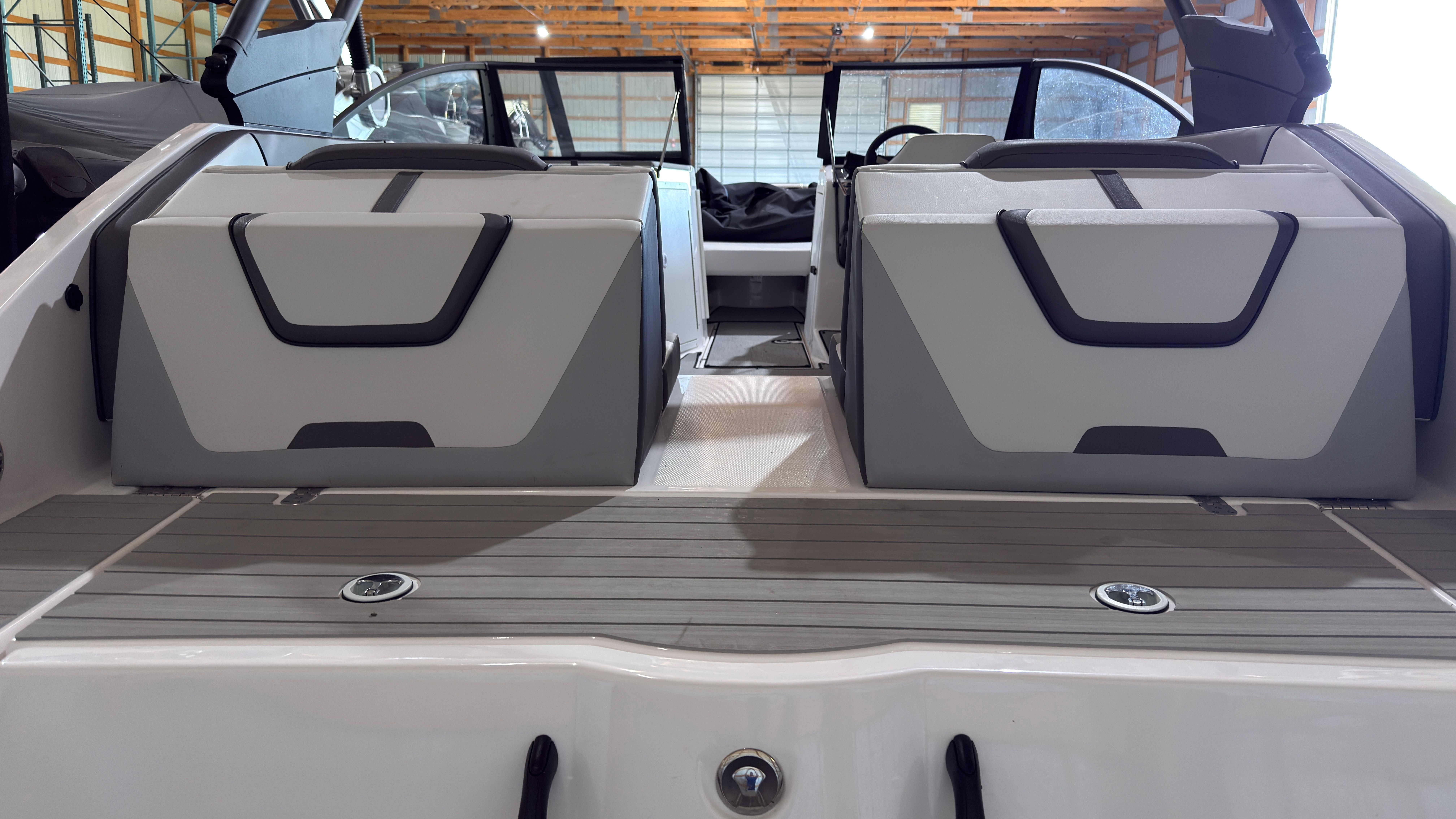 2024 Yamaha Boats AR220 interior with modern seating.