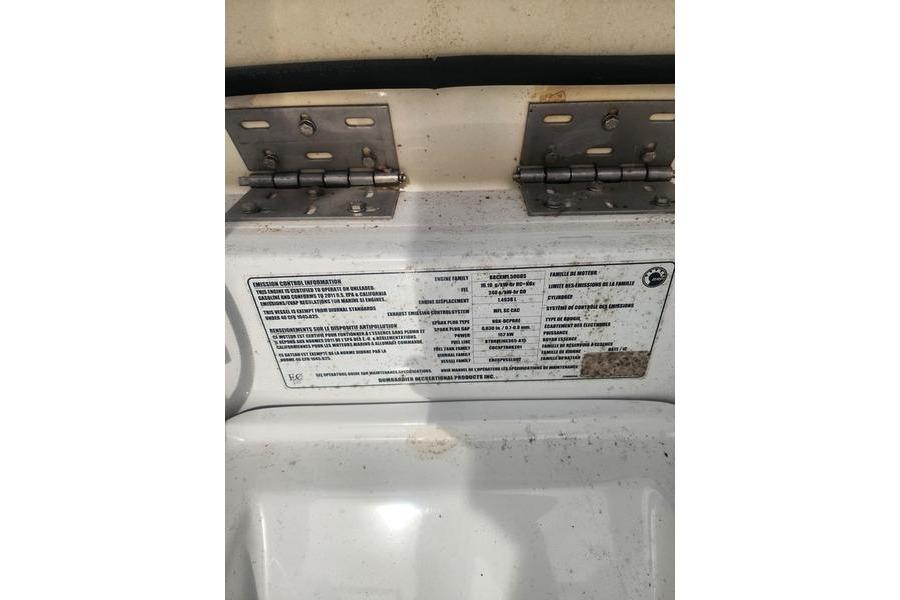 2012 Sea-Doo Sport Boats 180 Challenger emission control information label.