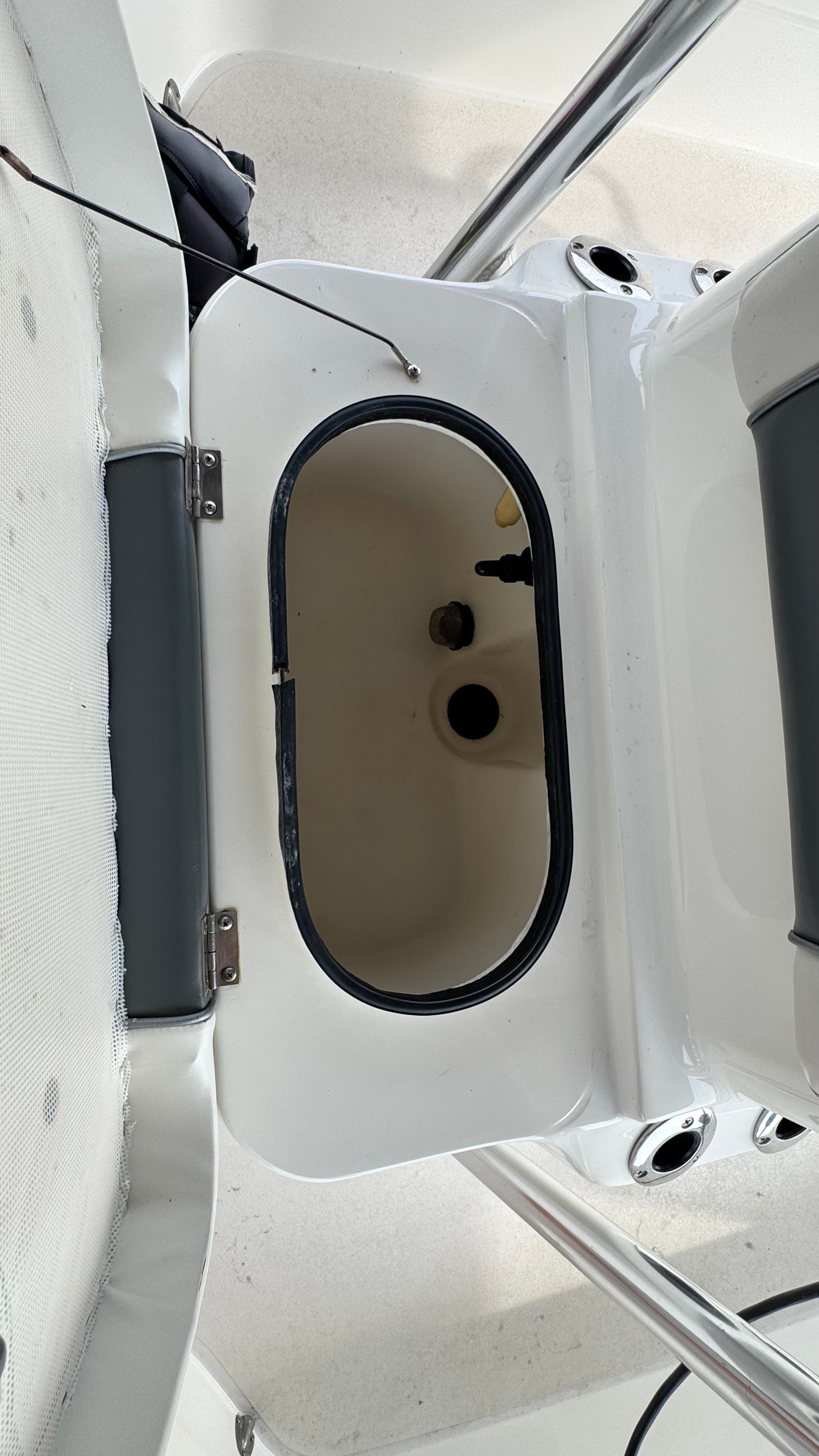 Interior view of a 2004 ShearWater LTZ boat.