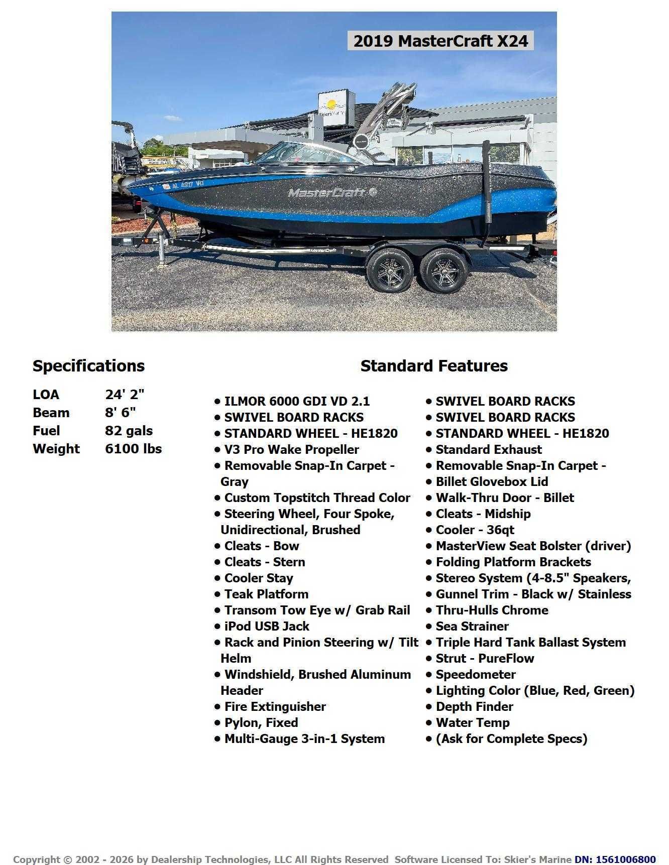 2019 MasterCraft X24 - 2