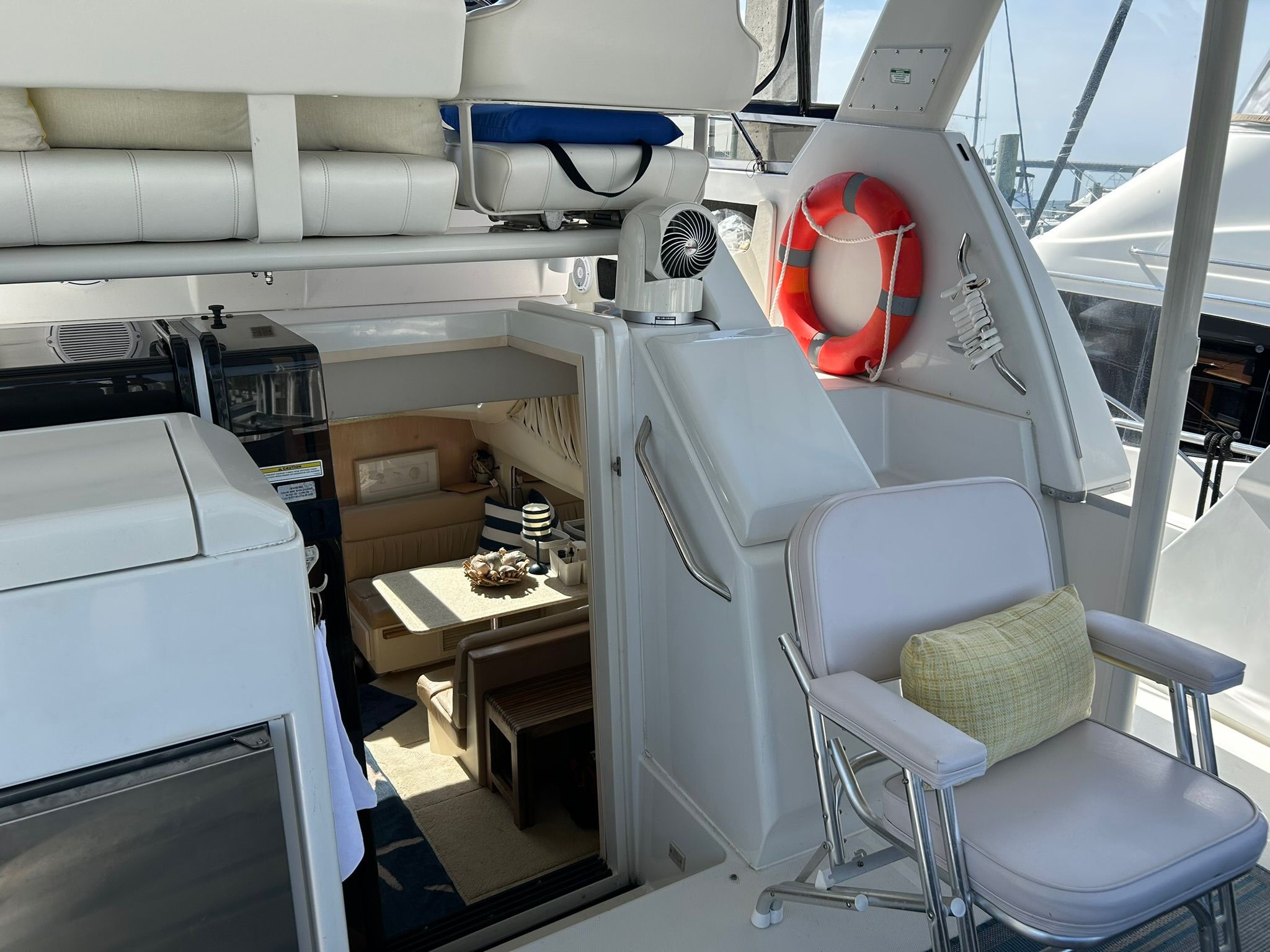 Interior of a 2000 Carver 356 Aft Cabin Yacht.
