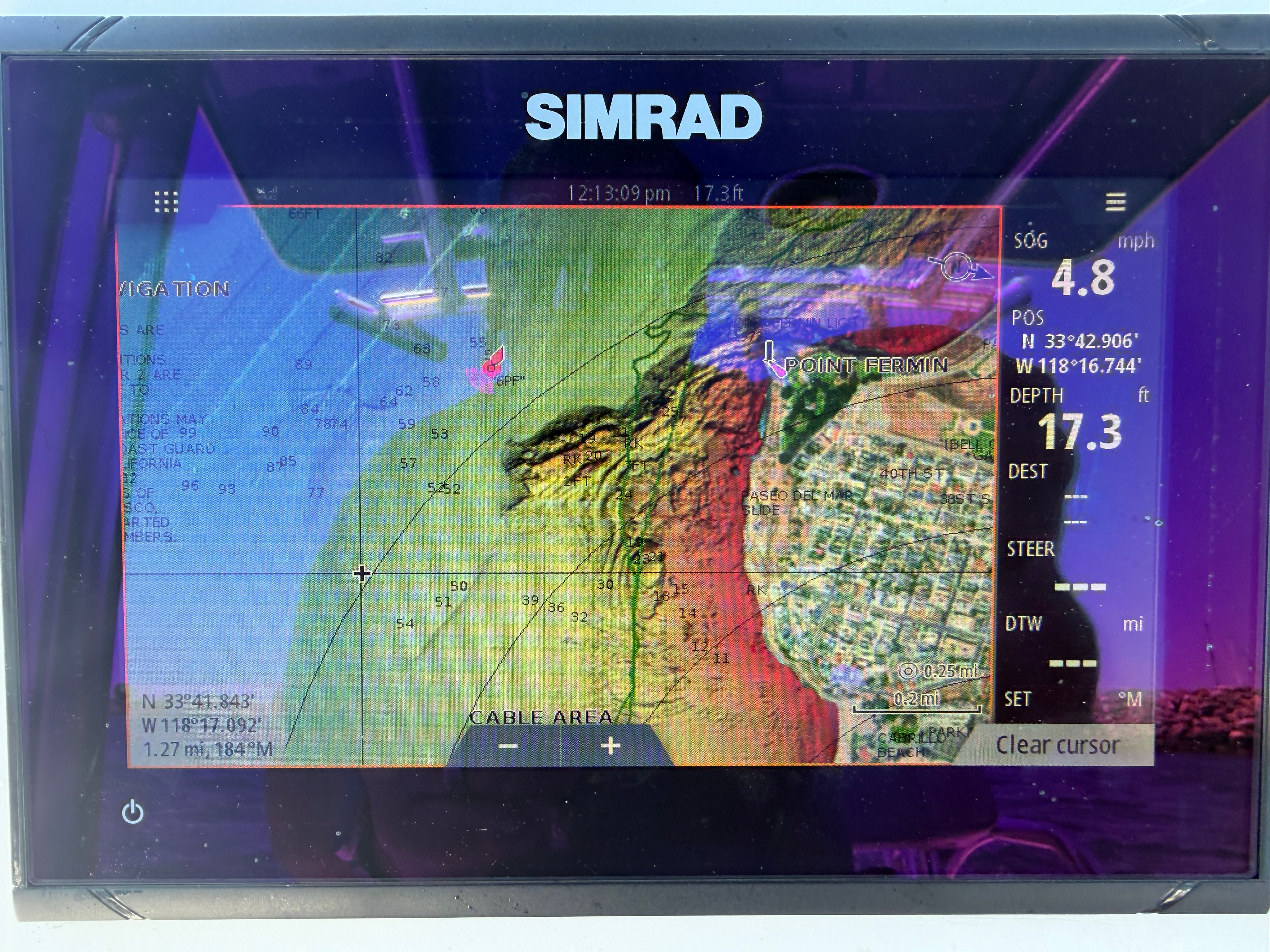 Simrad navigation system on KenCraft Challenger 2021 boat.