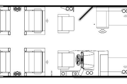 Floor plan of 2026 Bentley Pontoons Elite 253 QSB, showcasing seating and helm layout.