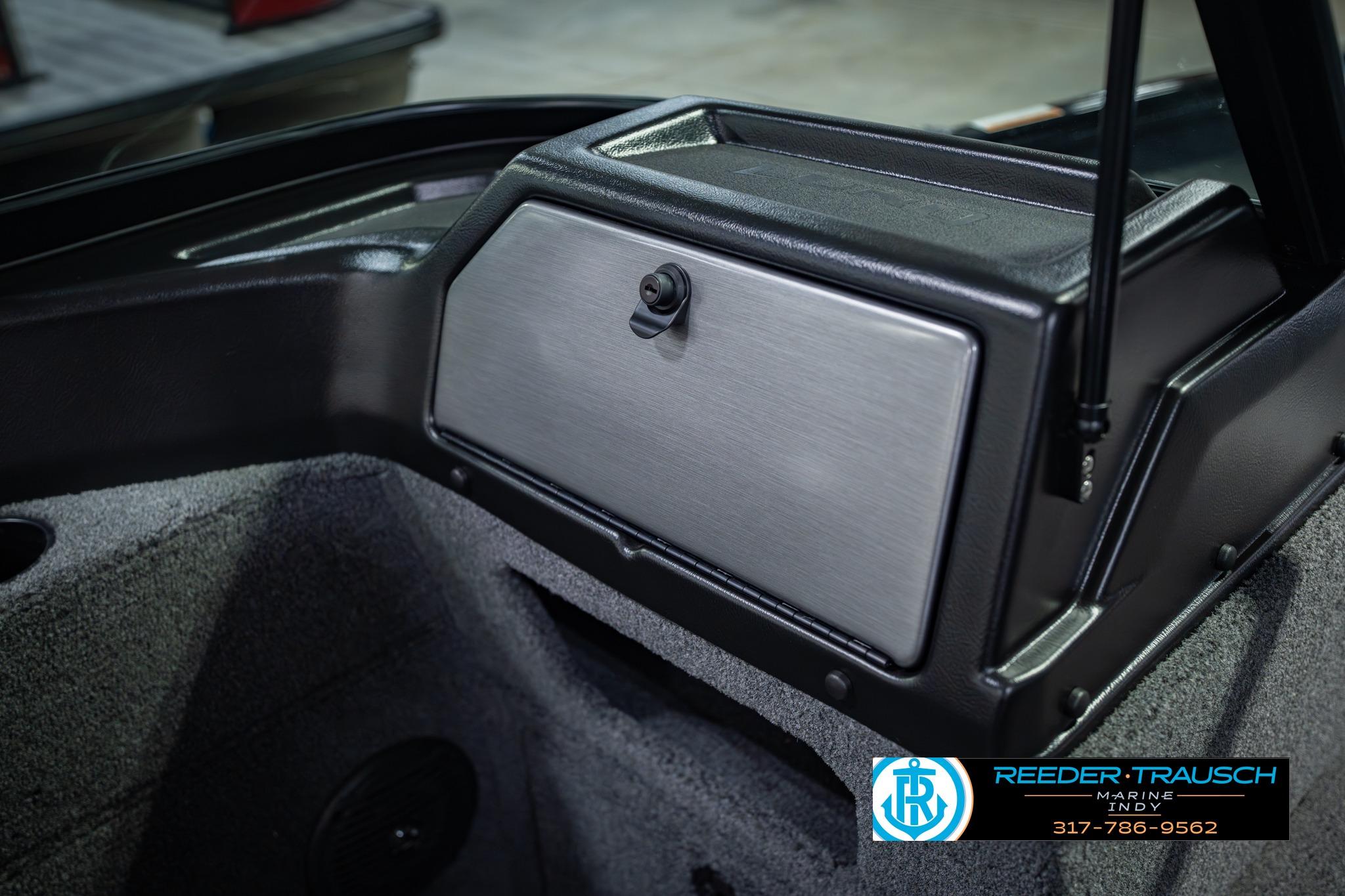 2026 Lund 1775 Impact XS boat interior storage compartment, featuring sleek design and durable materials.
