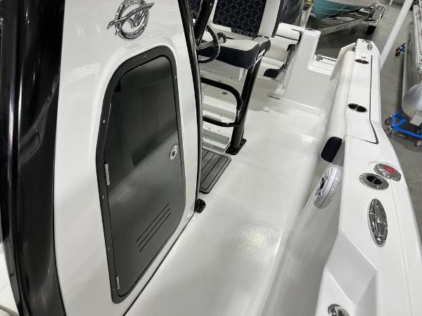 Interior view of the 2023 Tidewater 232 CC Adventure boat.