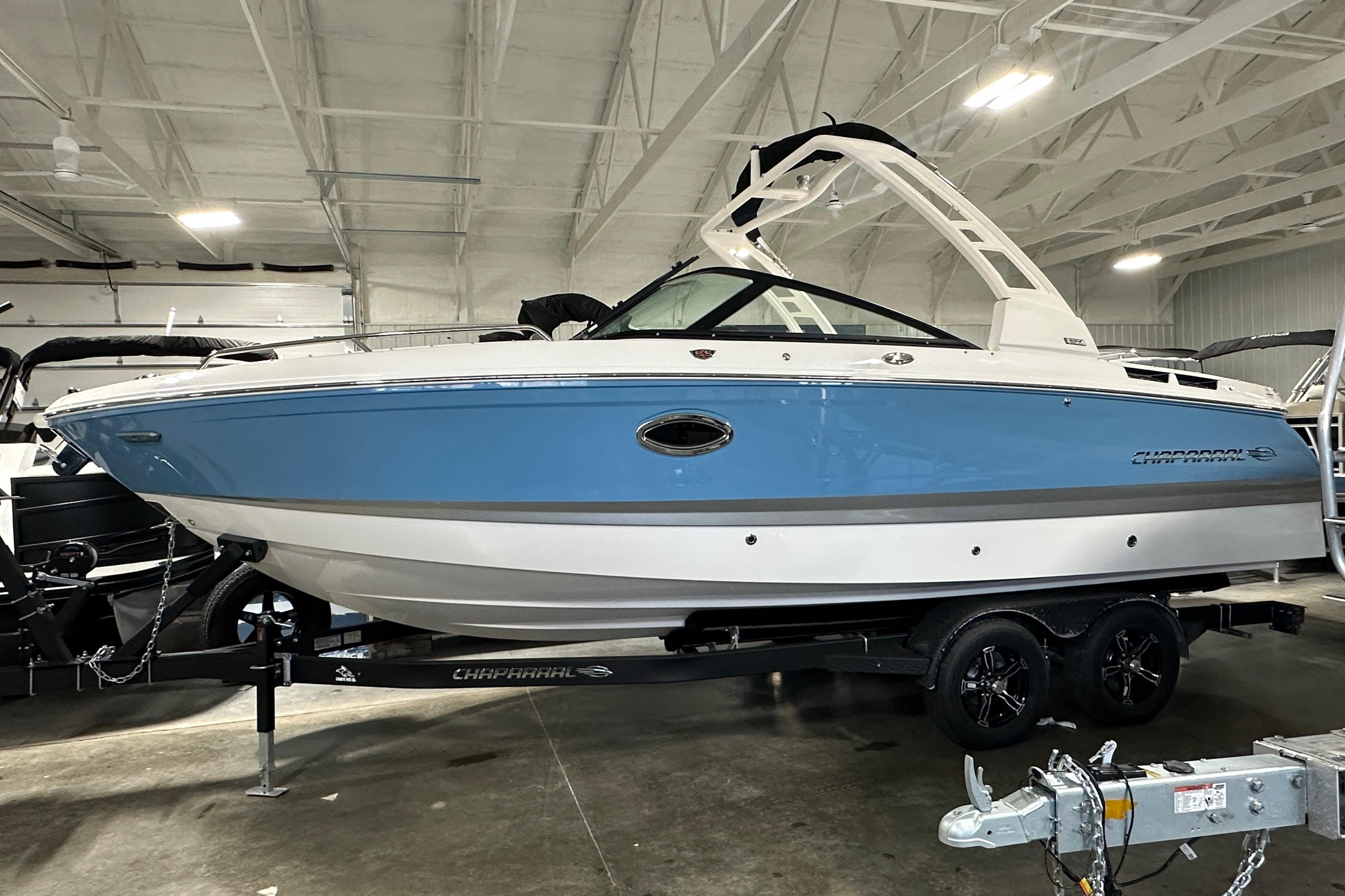 2026 Chaparral SSX 6 boat in a storage facility.