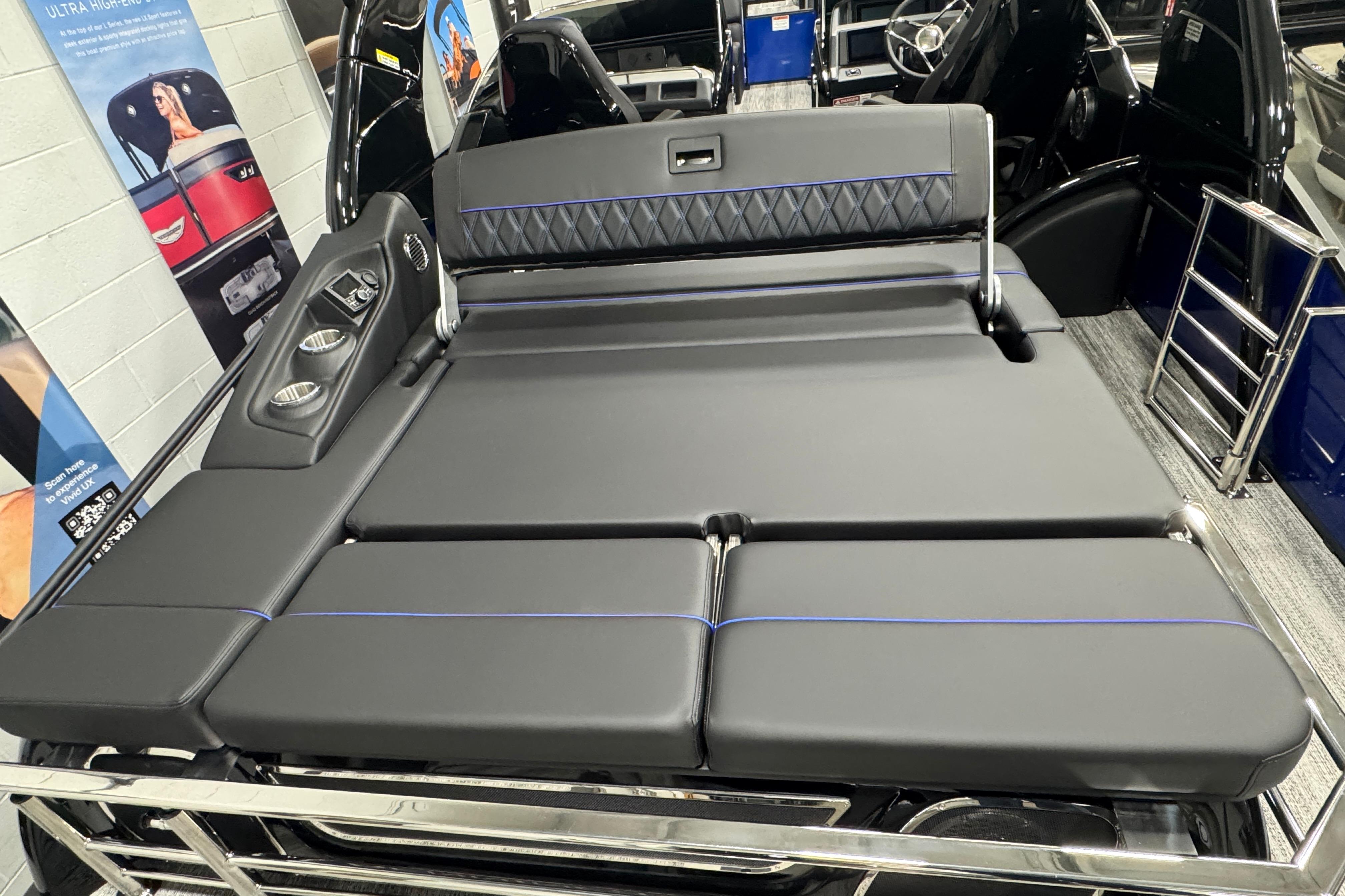 2026 Bennington 25 QSBWASE boat interior with luxurious seating and modern design.