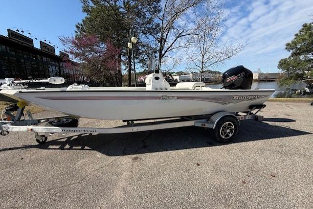 2024 Ranger RB190 boat on trailer in sunny outdoor setting.