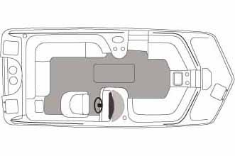 Manufacturer Provided Image: 2013 Hurricane SunDeck Sport 201 OB boat layout diagram.