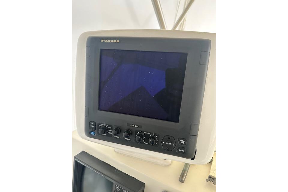 Furuno marine radar display on 1989 Viking 41 Sportfish Convertible boat.