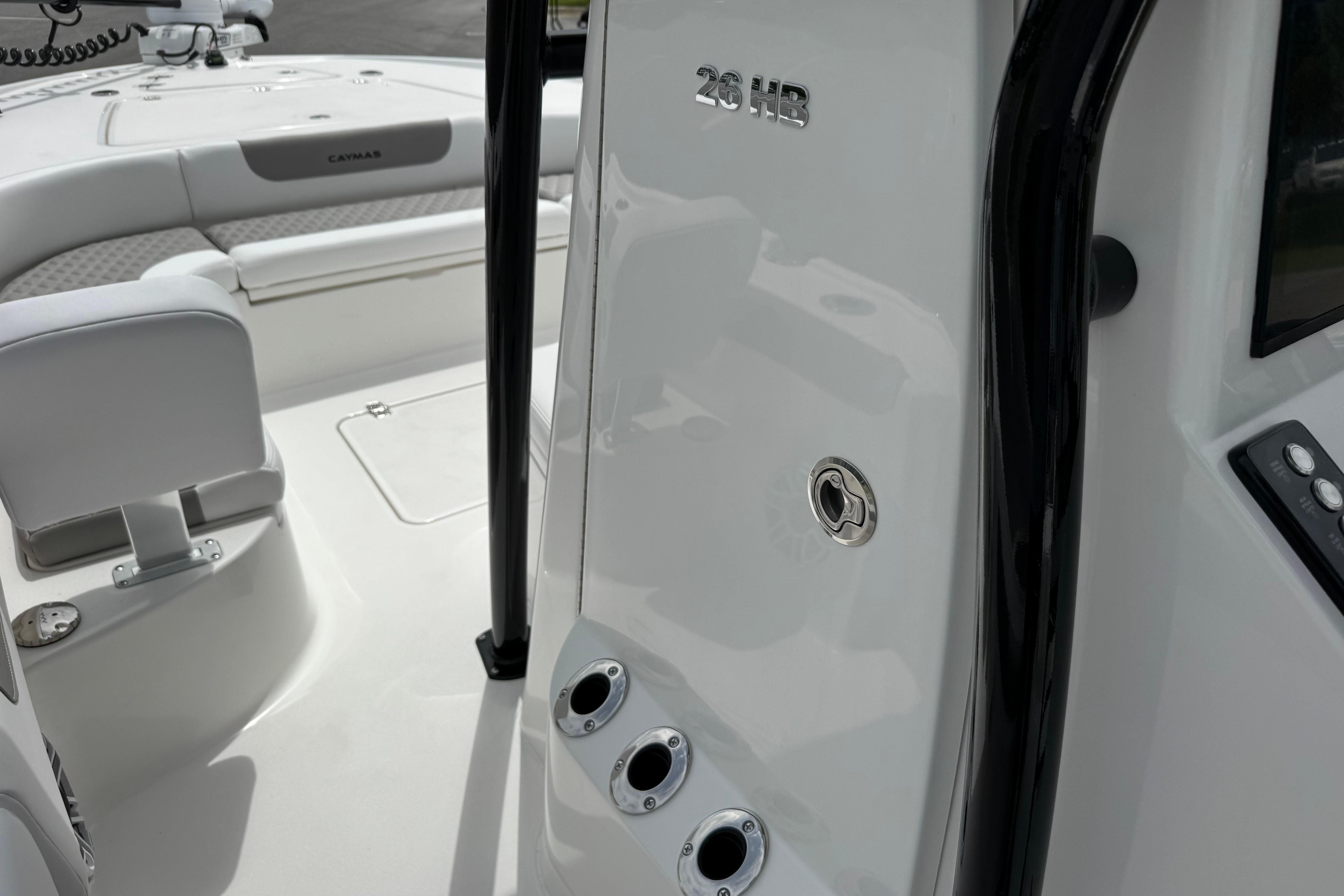 2027 Caymas 26 HB boat interior, showcasing sleek design and modern features.