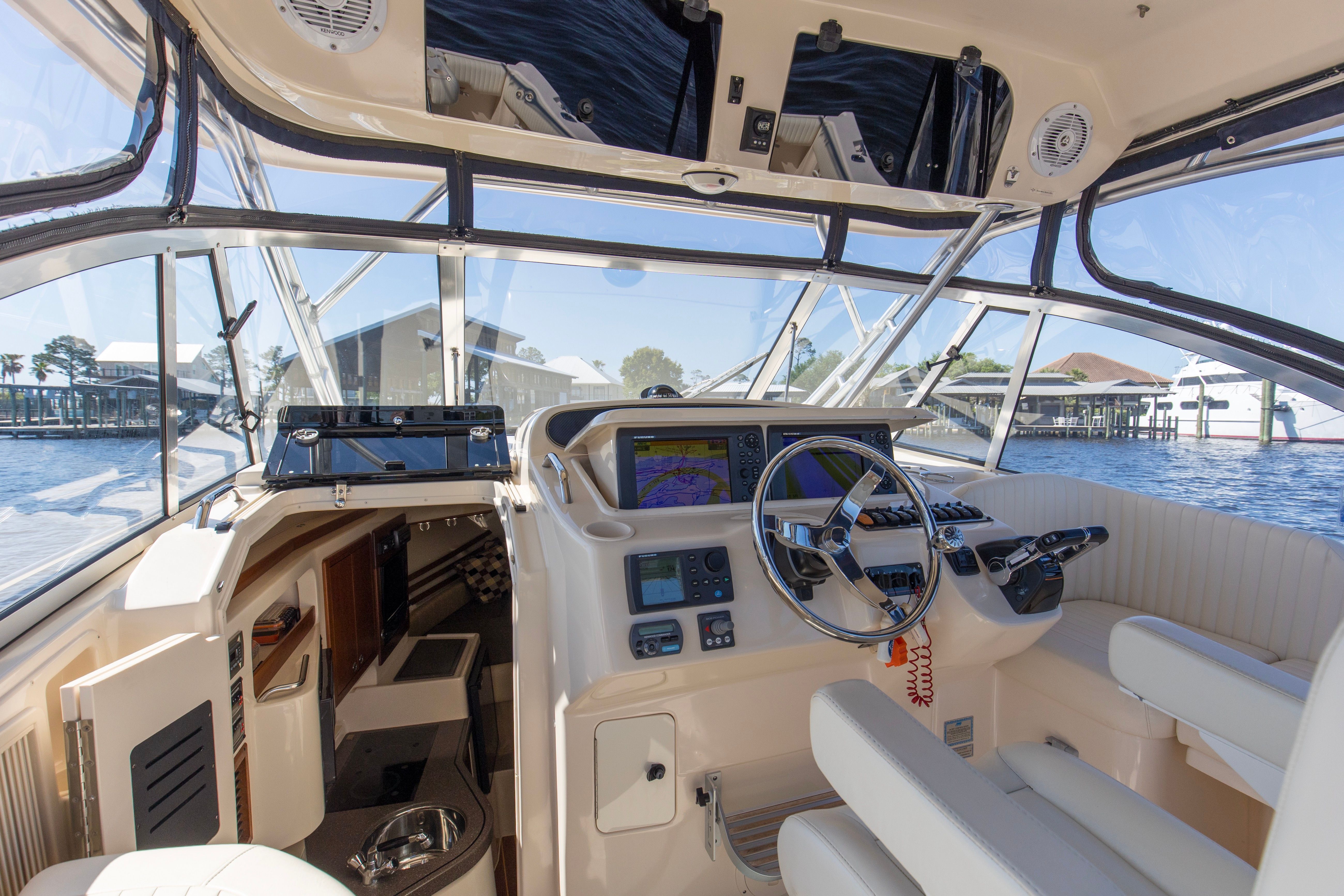 Interior of a 2009 Grady-White Express 330 yacht.