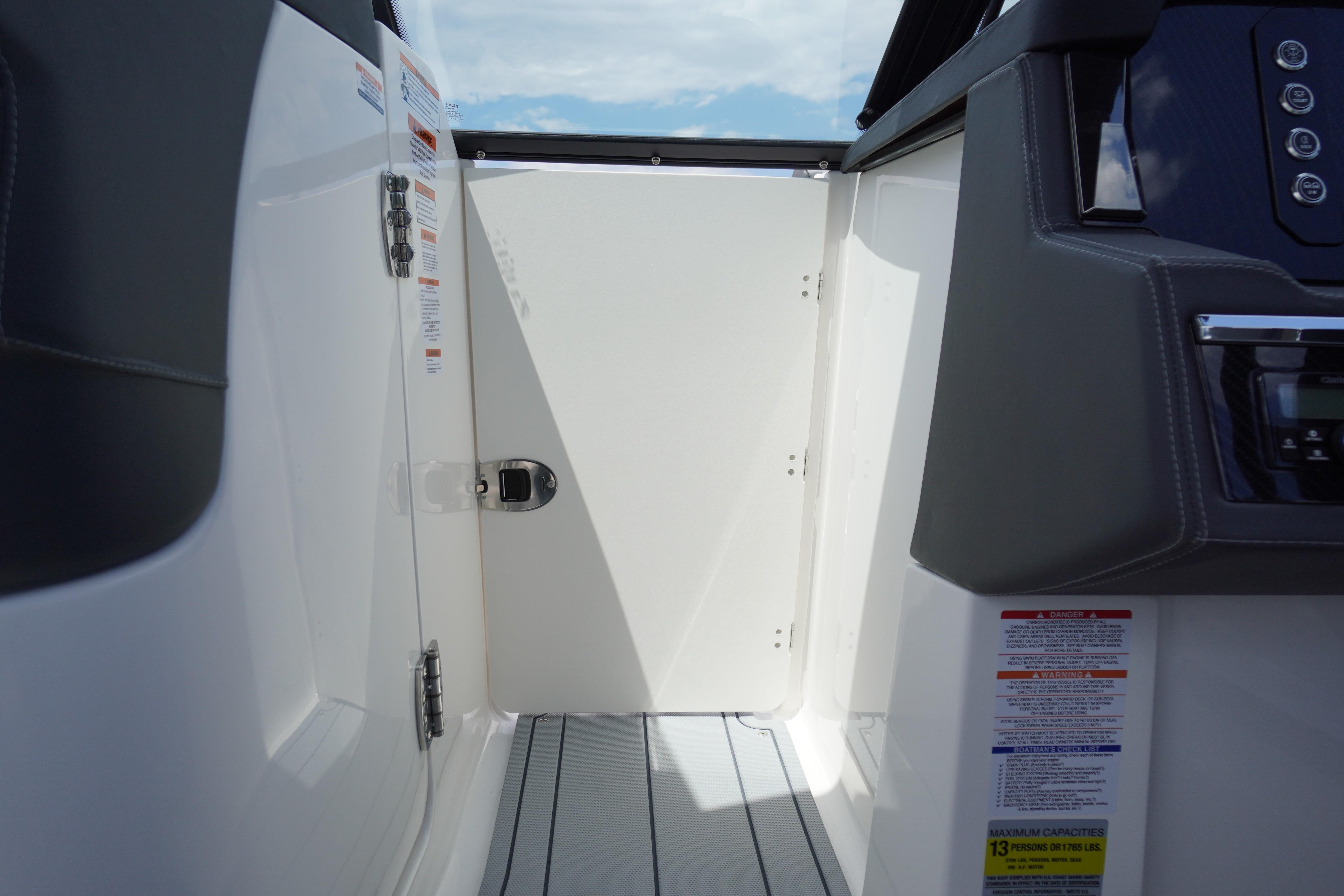 2026 Chaparral SSX 4 boat interior, featuring sleek design and modern controls.