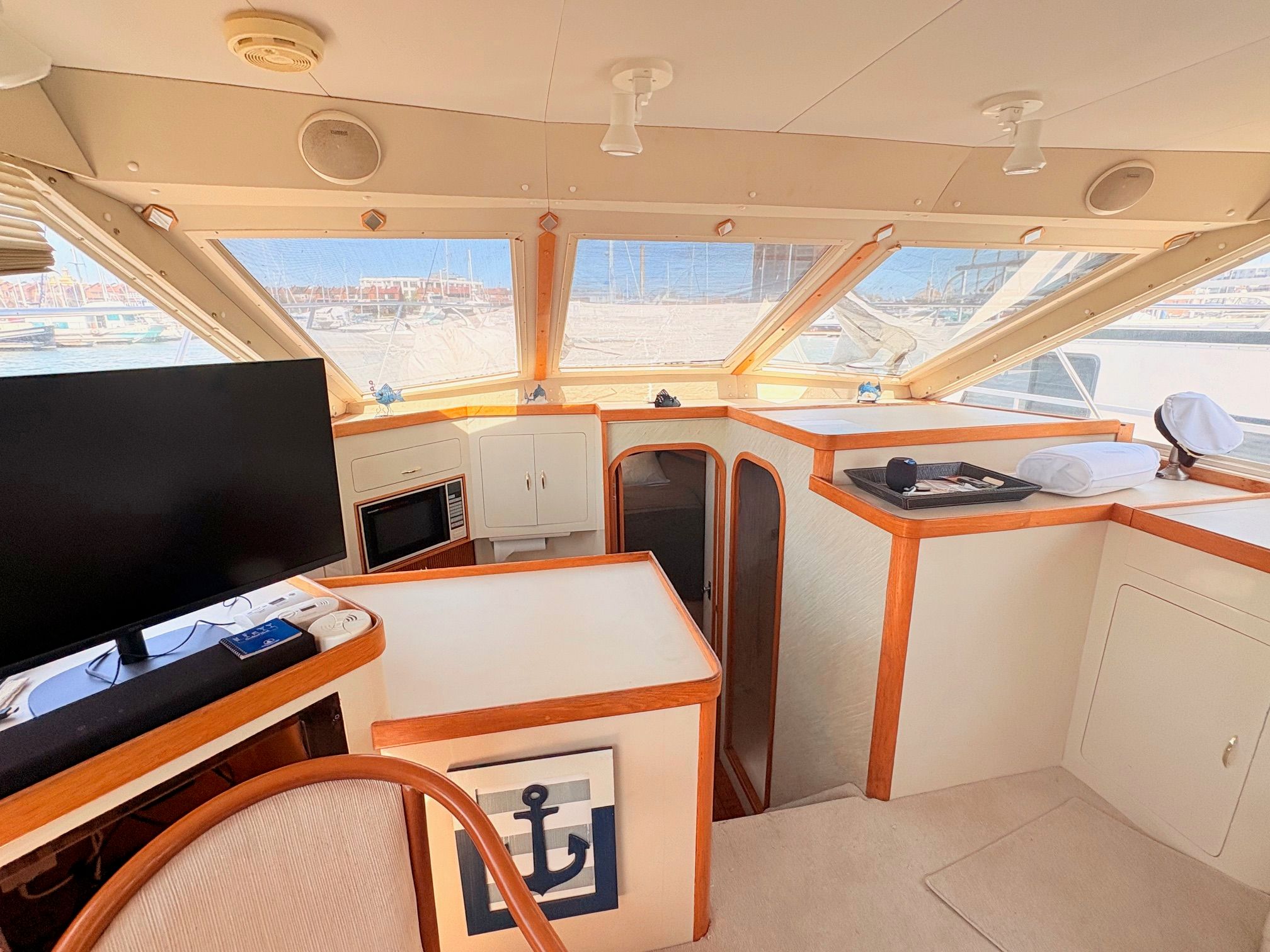 Interior of a 1989 Pearson 38 Double Cabin yacht.