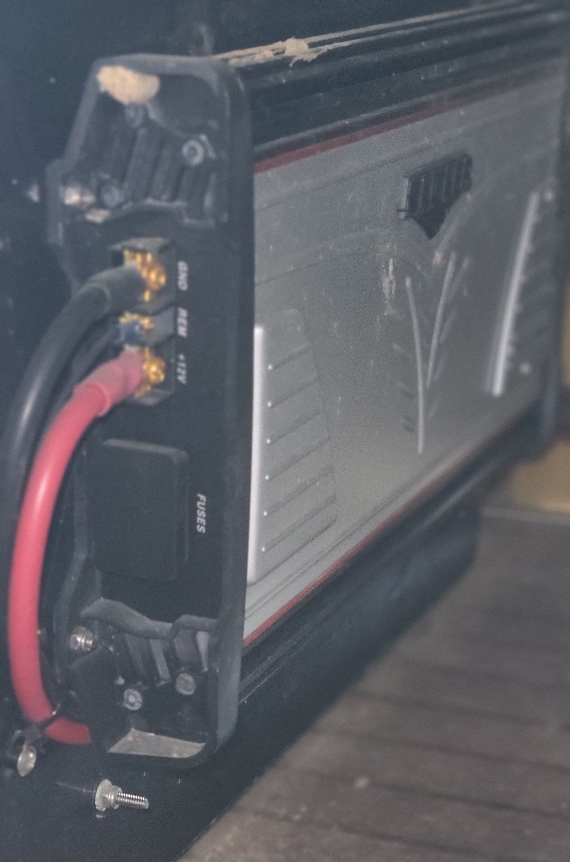 Close-up of a Premier 275 Grand Majestic LTD amplifier, year 2009.