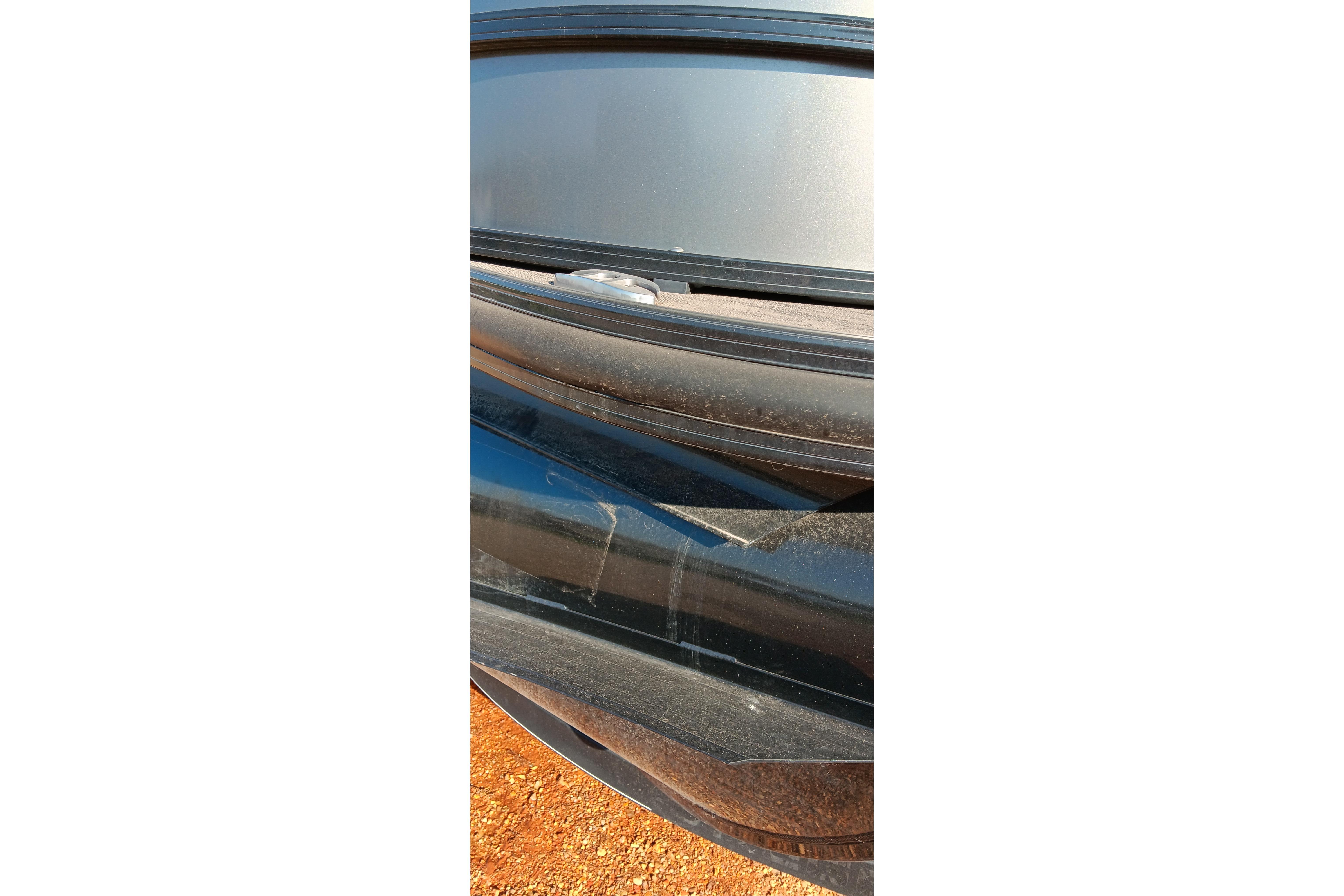 Close-up of a 2023 Ranger 2500LS boat detail on a sunny day.