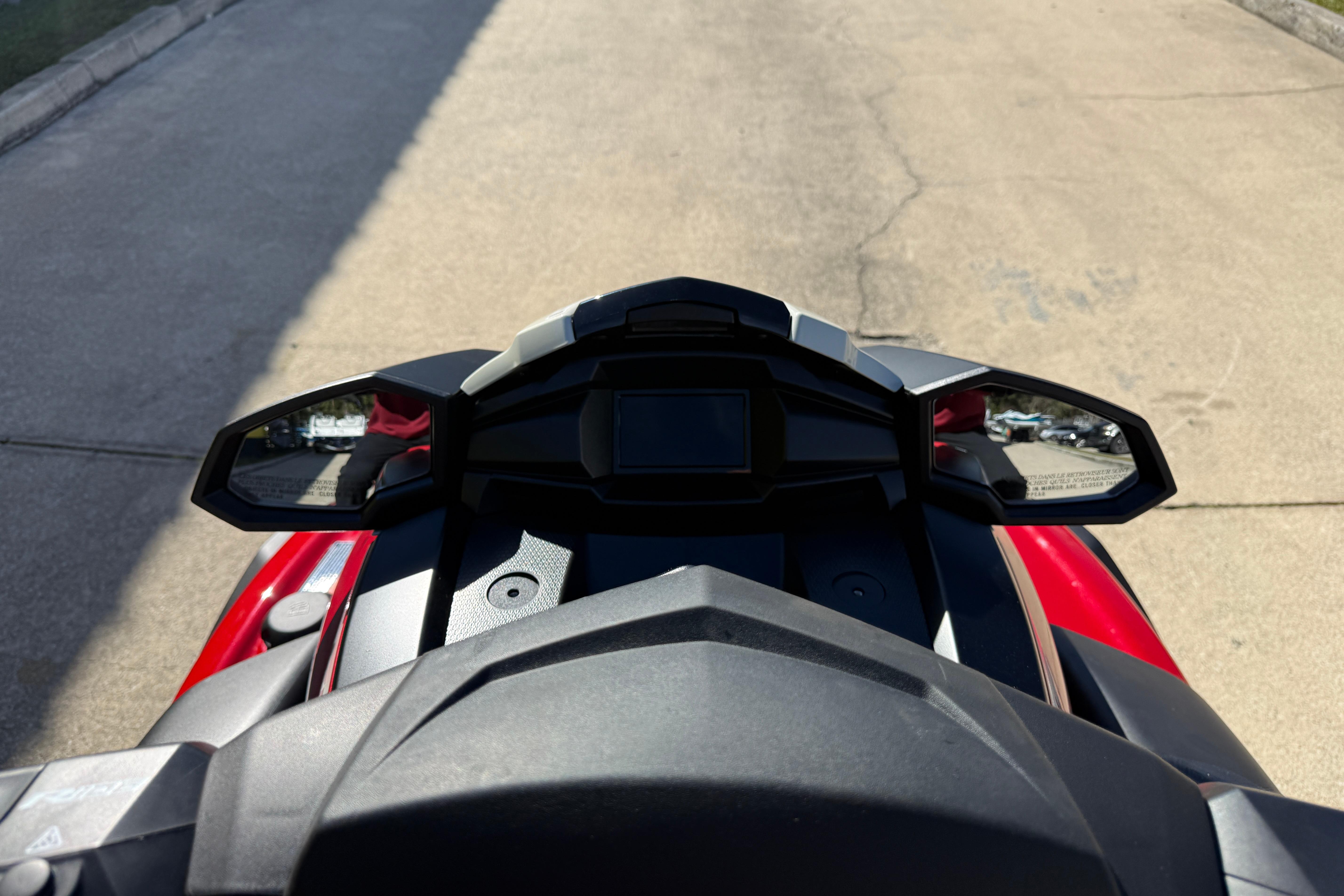 2026 Yamaha WaveRunner VX Cruiser dashboard view with mirrors and controls.