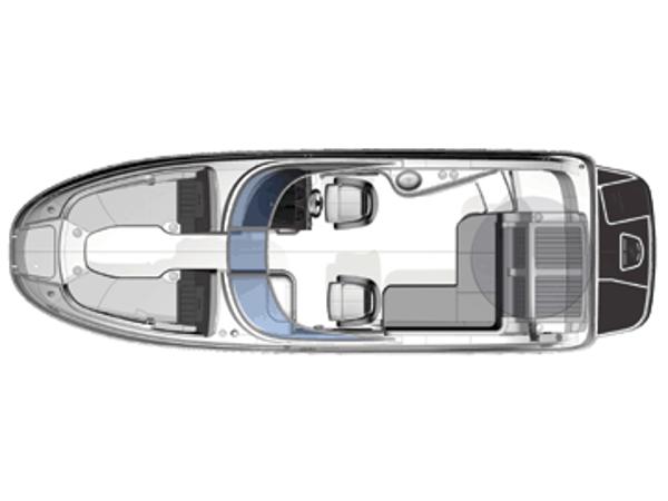 Manufacturer Provided Image: Top view layout of a 2013 Sea Ray 260 Sundeck boat.